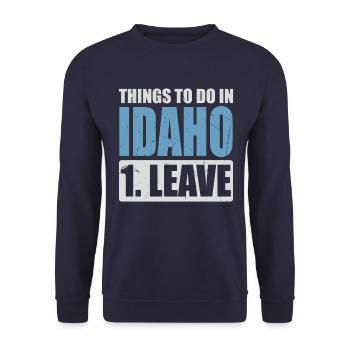 Idaho Meme - Unisex Sweatshirt - navy - Front - Alina (178cm) & Michal (187cm)