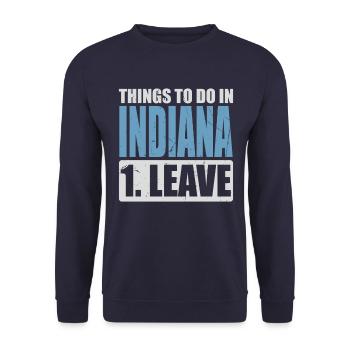 Indiana Meme - Unisex Sweatshirt - navy - Front - Alina (178cm) & Michal (187cm)