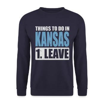 Kansas Meme - Unisex Pullover - Navy - Vorne - Alina (178cm) & Michal (187cm)