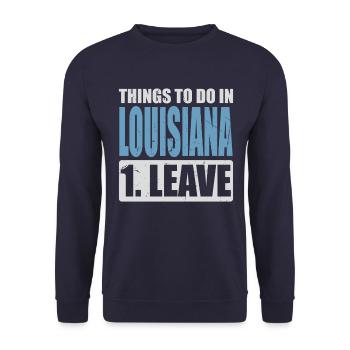 Louisiana Meme - Unisex Sweatshirt - navy - Front - Alina (178cm) & Michal (187cm)
