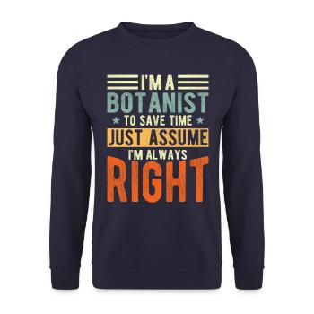 Botaniker - Unisex Pullover - Navy - Vorne - Alina (178cm) & Michal (187cm)