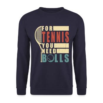 Joueur de tennis Balle de tennis - Sweat-shirt Unisexe - marine - Devant - Alina (178cm) & Michal (187cm)