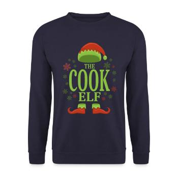 Koch Christmas Elf - Unisex Sweatshirt - navy - Front - Alina (178cm) & Michal (187cm)