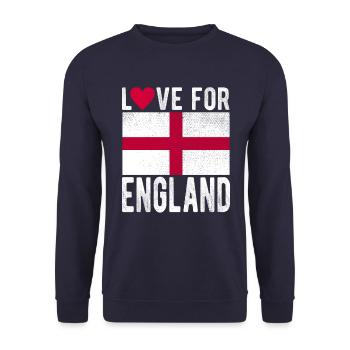 England Flag - Unisex Sweatshirt - navy - Front - Alina (178cm) & Michal (187cm)