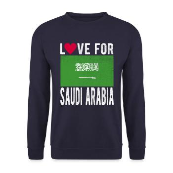 Saudi Arabia flag - Unisex Sweatshirt - navy - Front - Alina (178cm) & Michal (187cm)