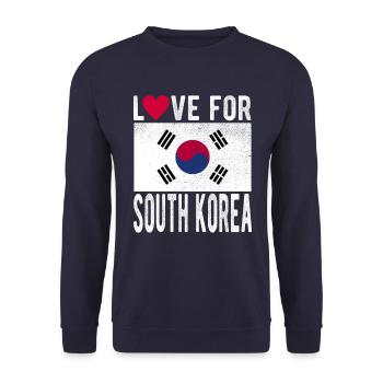 Drapeau de la Corée du Sud - Sweat-shirt Unisexe - marine - Devant - Alina (178cm) & Michal (187cm)