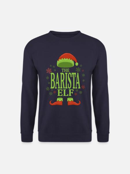 Barista Christmas Elf - Unisex Sweatshirt - navy