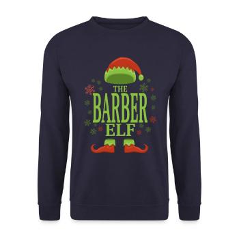 Coiffeur Noël Elfe - Sweat-shirt Unisexe - marine - Devant - Alina (178cm) & Michal (187cm)