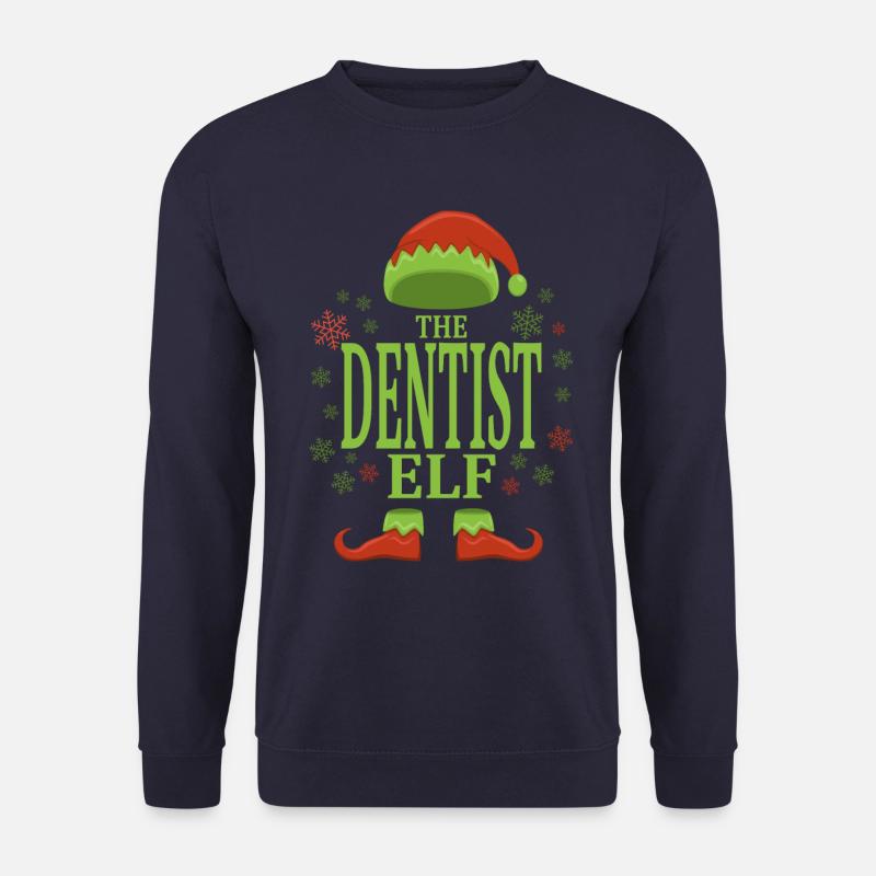 Dentiste Elfe de Noël - Sweat-shirt Unisexe - marine