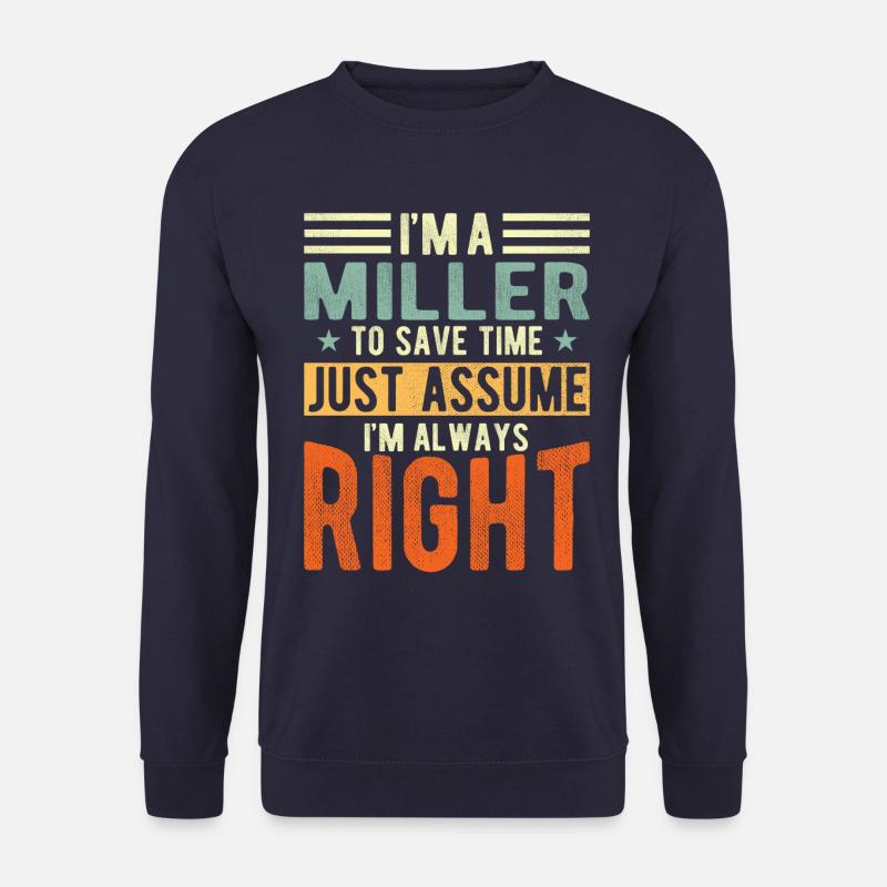 Miller - Unisex Sweatshirt - navy