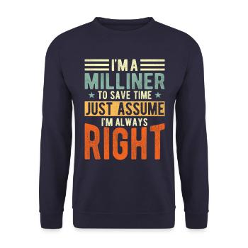 Modiste - Sweat-shirt Unisexe - marine - Devant - Alina (178cm) & Michal (187cm)