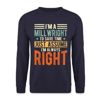Chantier - Sweat-shirt Unisexe - marine - Devant - Alina (178cm) & Michal (187cm)