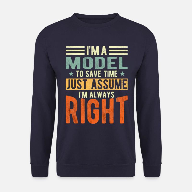 Model - Unisex Sweatshirt - navy