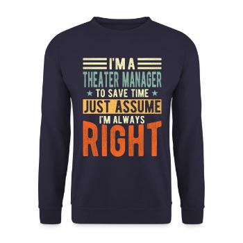 Directeur - Sweat-shirt Unisexe - marine - Devant - Alina (178cm) & Michal (187cm)