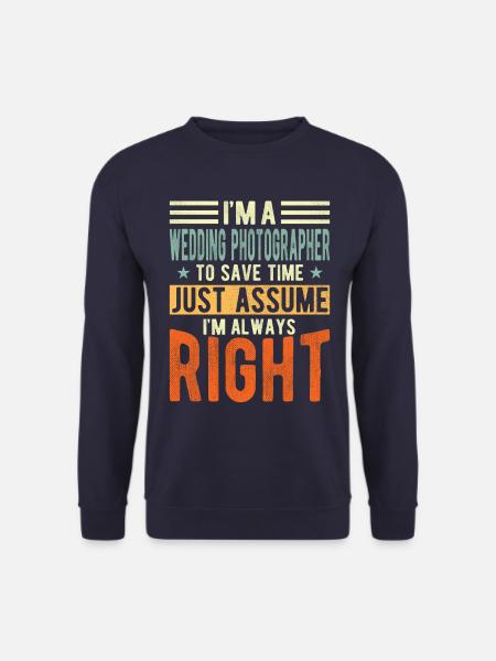 Wedding Photographer - Unisex Sweatshirt - navy