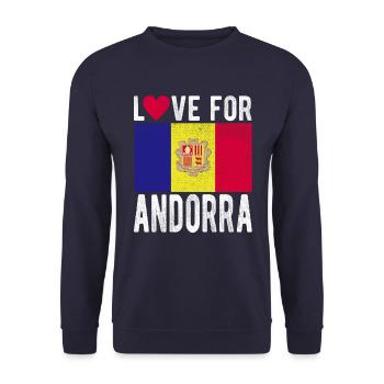 Andorra Souvenir - Unisex Pullover - Navy - Vorne - Alina (178cm) & Michal (187cm)