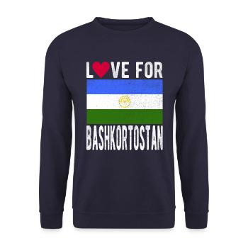 Bashkortostan Souvenir - Unisex Sweatshirt - navy - Front - Alina (178cm) & Michal (187cm)