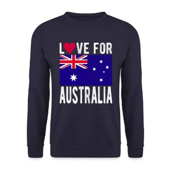 Australie Souvenir - Sweat-shirt Unisexe - marine - Devant - Alina (178cm) & Michal (187cm)