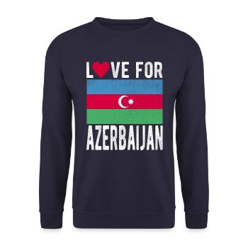 Azerbaijan Souvenir - Unisex Sweatshirt - navy - Front - Alina (178cm) & Michal (187cm)