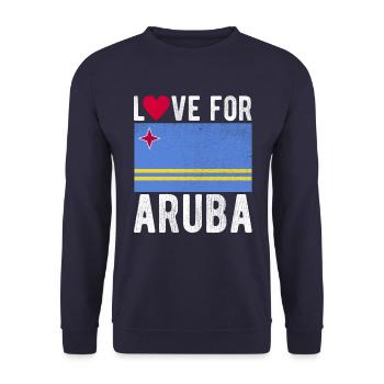 Aruba Souvenir - Unisex Sweatshirt - navy - Front - Alina (178cm) & Michal (187cm)