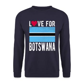 Botswana Souvenir - Unisex Pullover - Navy - Vorne - Alina (178cm) & Michal (187cm)