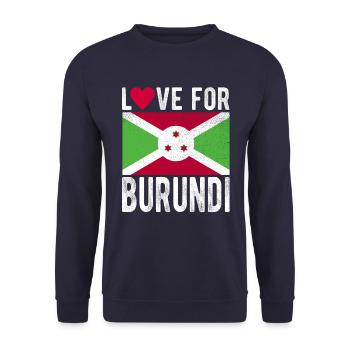 Burundi Souvenir - Sweat-shirt Unisexe - marine - Devant - Alina (178cm) & Michal (187cm)