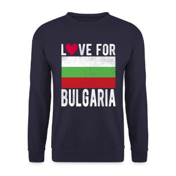 Bulgaria Souvenir - Unisex Sweatshirt - navy - Front - Alina (178cm) & Michal (187cm)