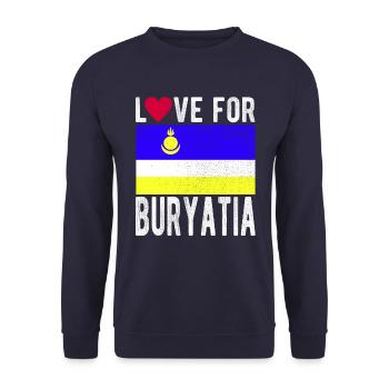 Buryatia Souvenir - Unisex Sweatshirt - navy - Front - Alina (178cm) & Michal (187cm)