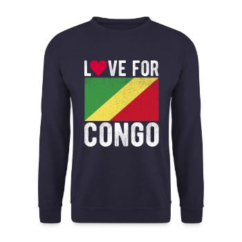Congo Souvenir - Unisex Sweatshirt - navy - Front - Alina (178cm) & Michal (187cm)