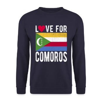 Komoros Souvenir - Sweat-shirt Unisexe - marine - Devant - Alina (178cm) & Michal (187cm)
