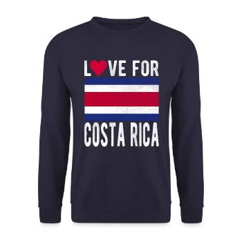 Costa Rica Souvenir - Sweat-shirt Unisexe - marine - Devant - Alina (178cm) & Michal (187cm)
