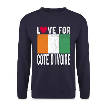 Côte d’Ivoire Souvenir - Sweat-shirt Unisexe - marine - Devant - Alina (178cm) & Michal (187cm)