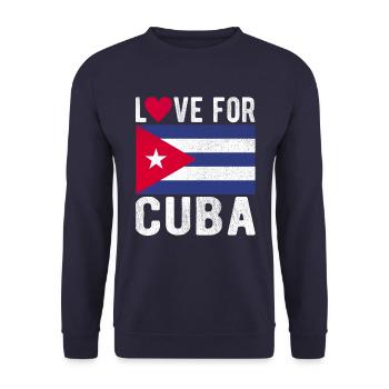 Cuba Souvenir - Sweat-shirt Unisexe - marine - Devant - Alina (178cm) & Michal (187cm)