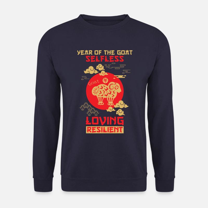 Ziege Chinesisches Tierkreiszeichen - Unisex Pullover - Navy