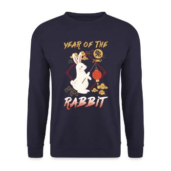 Signe chinois du zodiaque Rat - Sweat-shirt Unisexe - marine - Devant - Alina (178cm) & Michal (187cm)