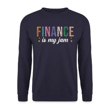 Finance is my passion - Unisex Sweatshirt - navy - Front - Alina (178cm) & Michal (187cm)