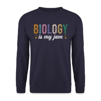 Biology Ist Meine Leidenschaft - Unisex Pullover - Navy - Vorne - Alina (178cm) & Michal (187cm)