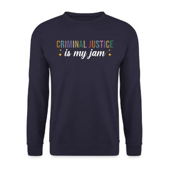 Criminal justice is my passion - Unisex Sweatshirt - navy - Front - Alina (178cm) & Michal (187cm)