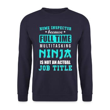 Building inspector Spruch - Unisex Sweatshirt - navy - Front - Alina (178cm) & Michal (187cm)