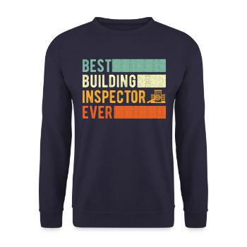 Building Inspector Gift - Unisex Sweatshirt - navy - Front - Alina (178cm) & Michal (187cm)