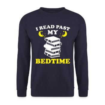 Bedtime Bed Sleep Saying - Unisex Sweatshirt - navy - Front - Alina (178cm) & Michal (187cm)