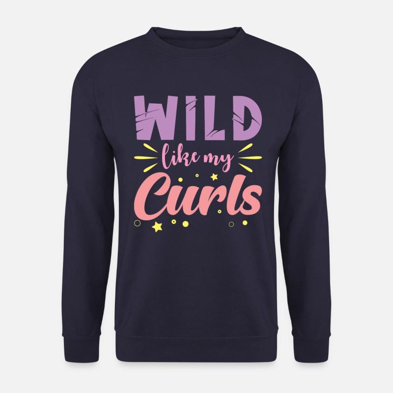 Locken Haare Wild wie meine Locken - Unisex Pullover - Navy