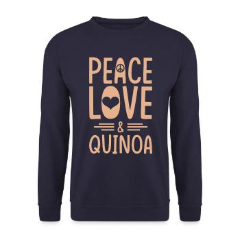 Dicton du quinoa - Sweat-shirt Unisexe - marine - Devant - Alina (178cm) & Michal (187cm)