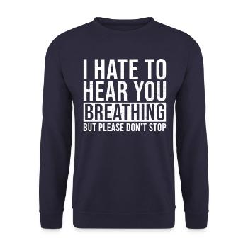 Misophonia Spell Breathing - Unisex Sweatshirt - navy - Front - Alina (178cm) & Michal (187cm)