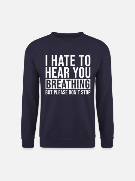 Misophonie Spruch Atmen - Unisex Pullover - Navy