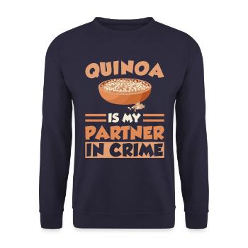Dicton du quinoa - Sweat-shirt Unisexe - marine - Devant - Alina (178cm) & Michal (187cm)