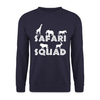 Safari Team Group Safari - Unisex Sweatshirt - navy - Front - Alina (178cm) & Michal (187cm)