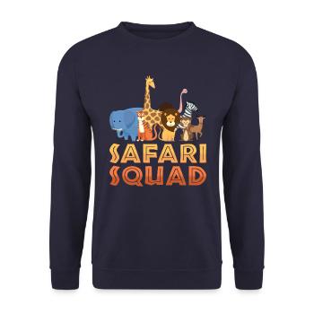 Safari Team Group Safari - Unisex Sweatshirt - navy - Front - Alina (178cm) & Michal (187cm)
