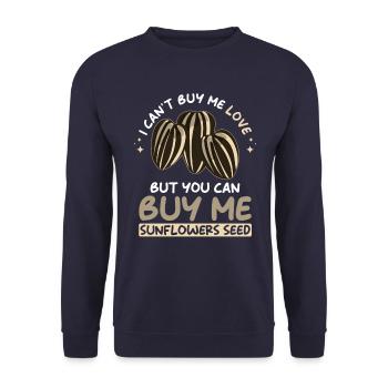 Sonnenblumenkerne - Unisex Pullover - Navy - Vorne - Alina (178cm) & Michal (187cm)