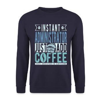 Dicton de café Buchalter - Sweat-shirt Unisexe - marine - Devant - Alina (178cm) & Michal (187cm)